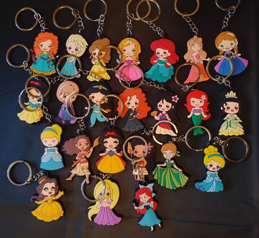 Princess Keychains lot of 23