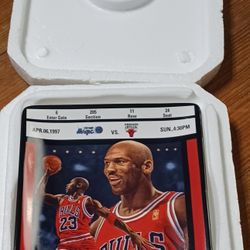 Michael Jordan Collector's Plate Ticket To Greatness In Command Chicago Bulls