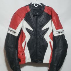 JOE ROCKET MOTORCYCLE  BLASTER JACKET LEATHER   ARMORED FULL ZIP MENS SIZE 50 
