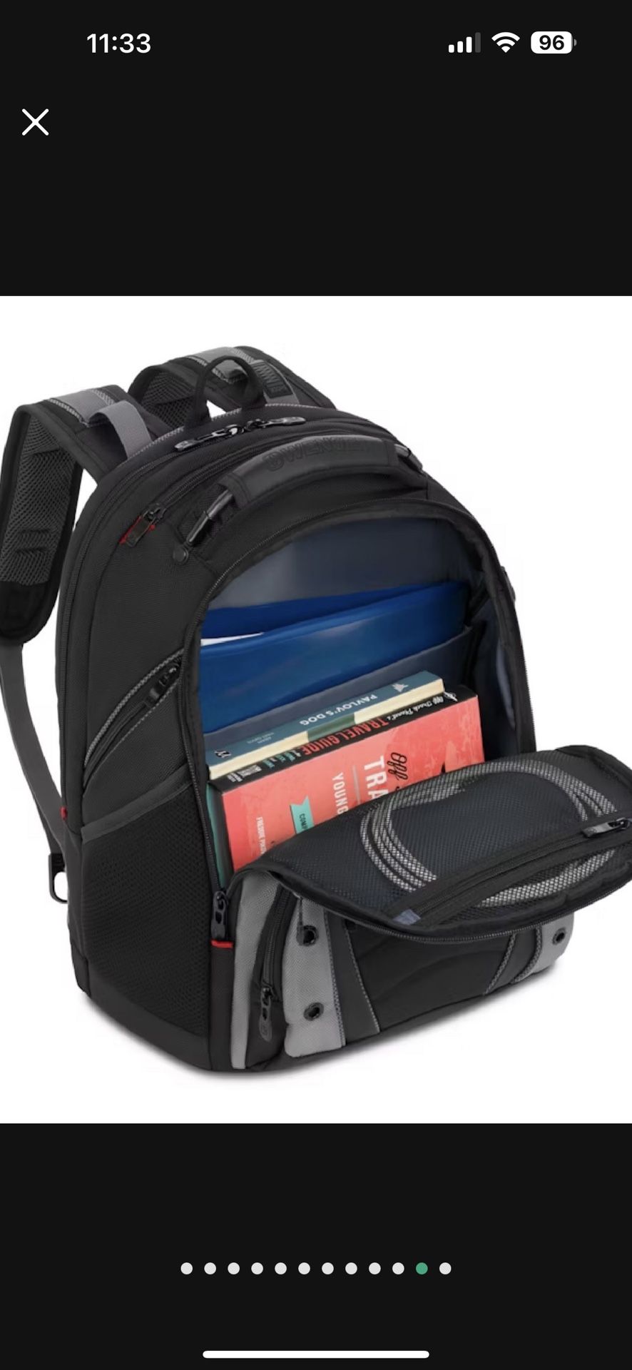 Durable SwissGear - Synergy Backpack for 16" Laptop - Black/Gray