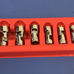 Snap-on Tools 6 pc 3/8" Drive 6-Point SAE Flank Drive® Shallow Universal Socket Set (7/16-3/4")