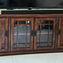 Mission Style Corner Entertainment Unit