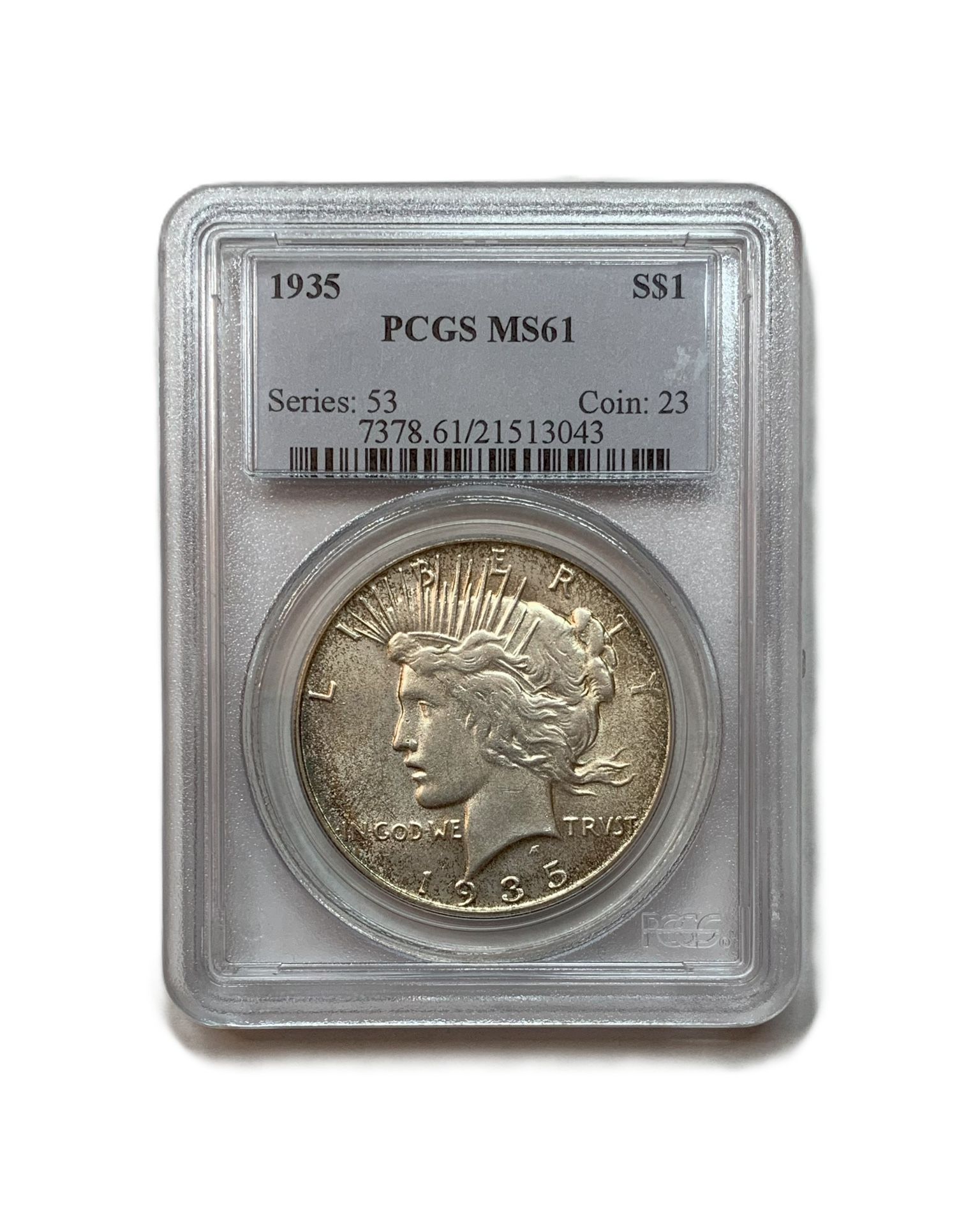 1935 PCGS MS61 Silver Peace Dollar