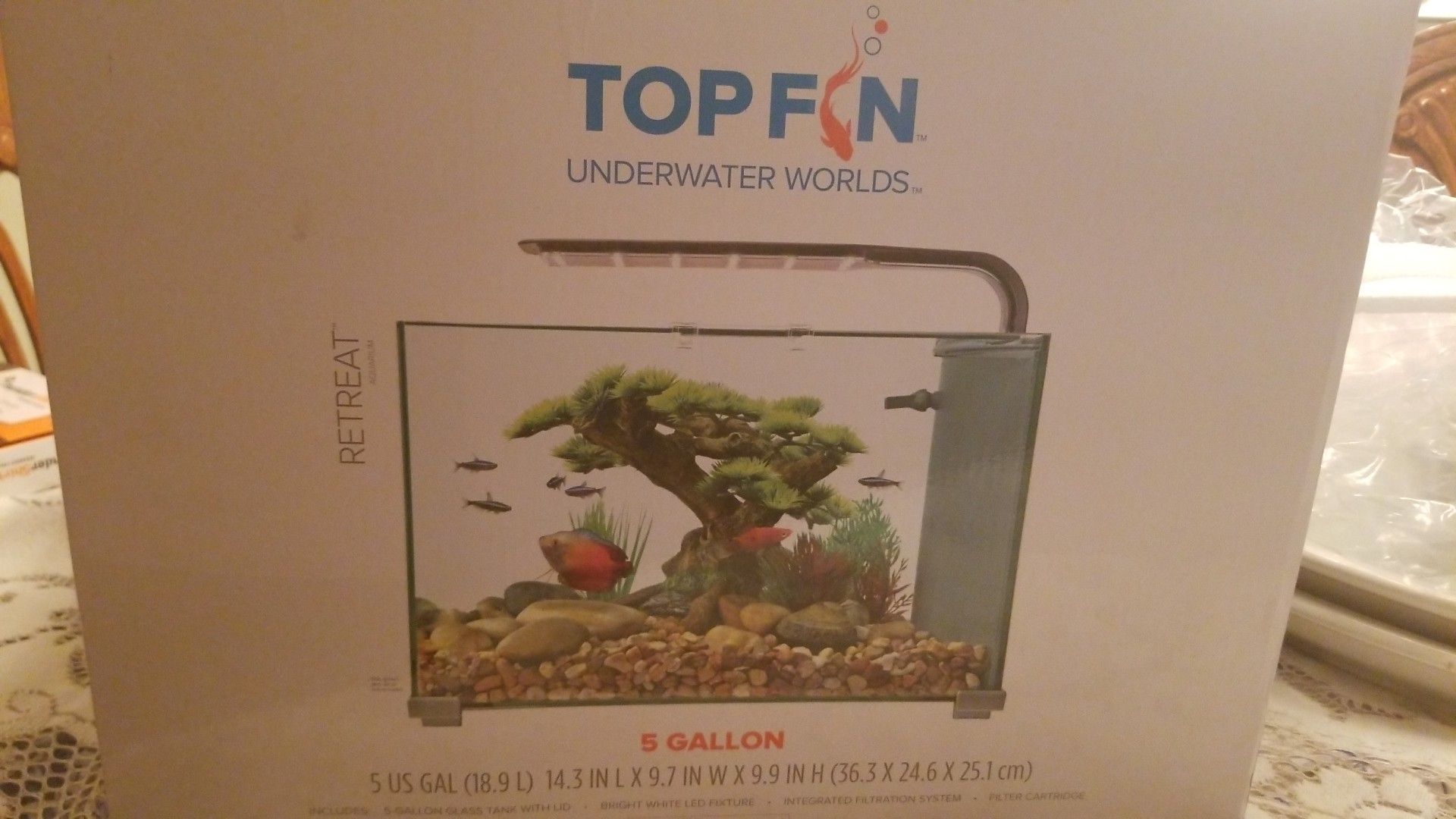 Topfin 5 gallon fish tank