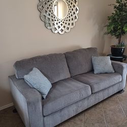 Couch with decorative pillows
