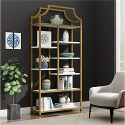 Bookshelf, 8- Storage Shelf for Living Room, Bedroom, Home Office, White