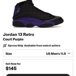 Jordan 13 Court Purple (9/10) Trades?