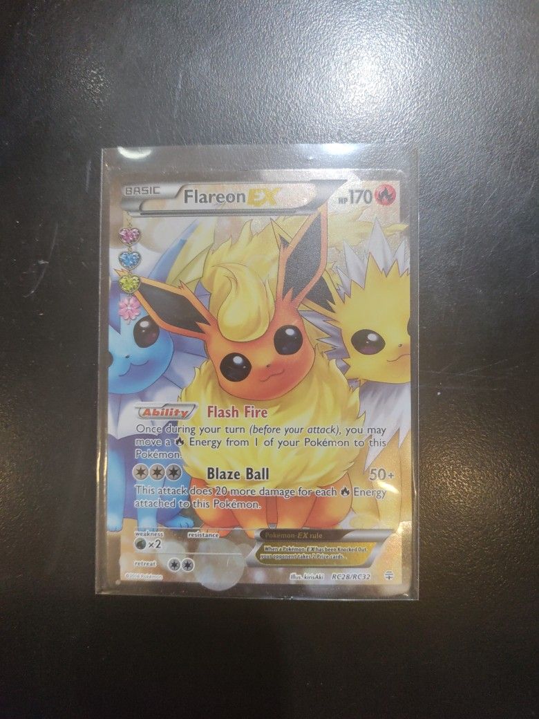 Flareon Ex Rc28/Rc32 Full Art Pokemon Card