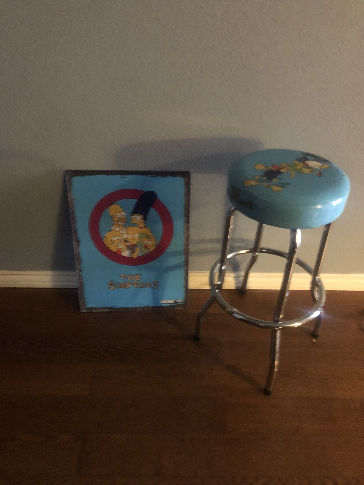 1 Up Arcade Simpsons Stool And Wall Sign