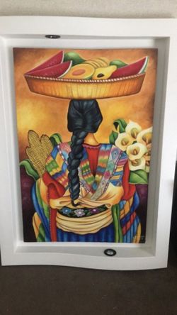 Cuadro / Frame with lights!, Indian Oil Painting