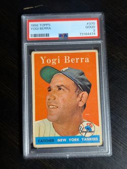 1958 Topps Yogi Berra Card Number 370 PSA 2