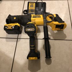 DEWALT SAW ZALL 20 V MAX WITH DRILL HAMMER FLEX VOLT ADVANTAGE WITH BATTERY 5.0 AND CHARGER BRAND NEW