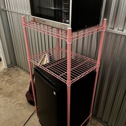Microwave And Mini Fridge