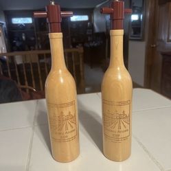 cherry wooden salt and pepper grinder mills 1990 new