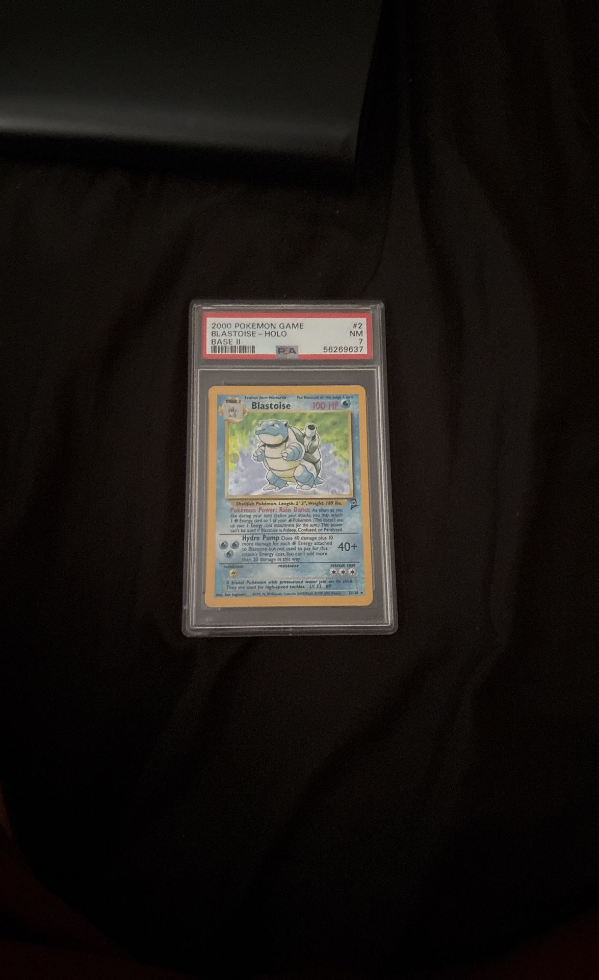 Psa 7 Base Set II hollow Blastoise 2000 2/130