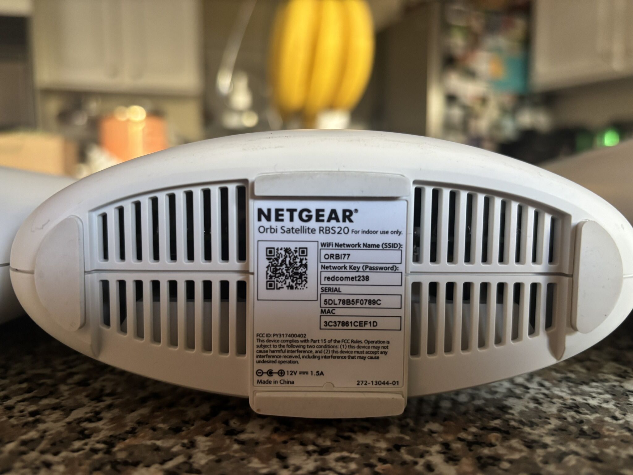 Orbi Router/Satellites. Netgear Model RBR40/RBS20