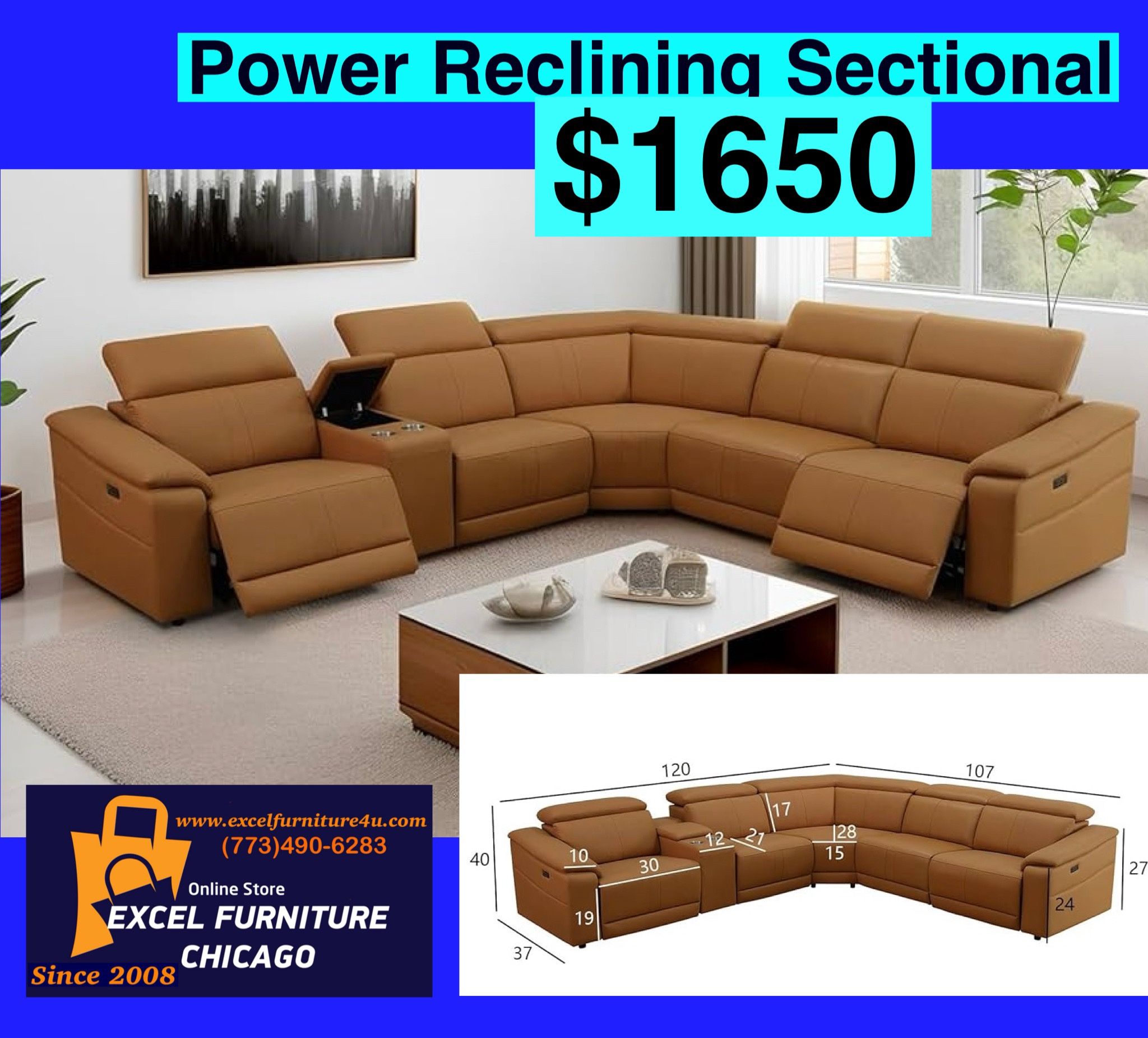 🌼FREE DELIVERY🌼Brand New Reclining Sectional Sofa Couch