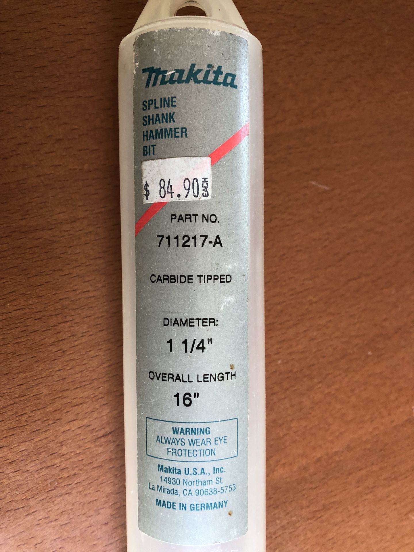 Makita Spline Shank Hammer Bit 1 1/4”