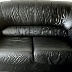 Black Leather Loveseat