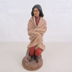 Sacajawea & Baby Resin Sculpture Artist Tom Clark 12" Tall
