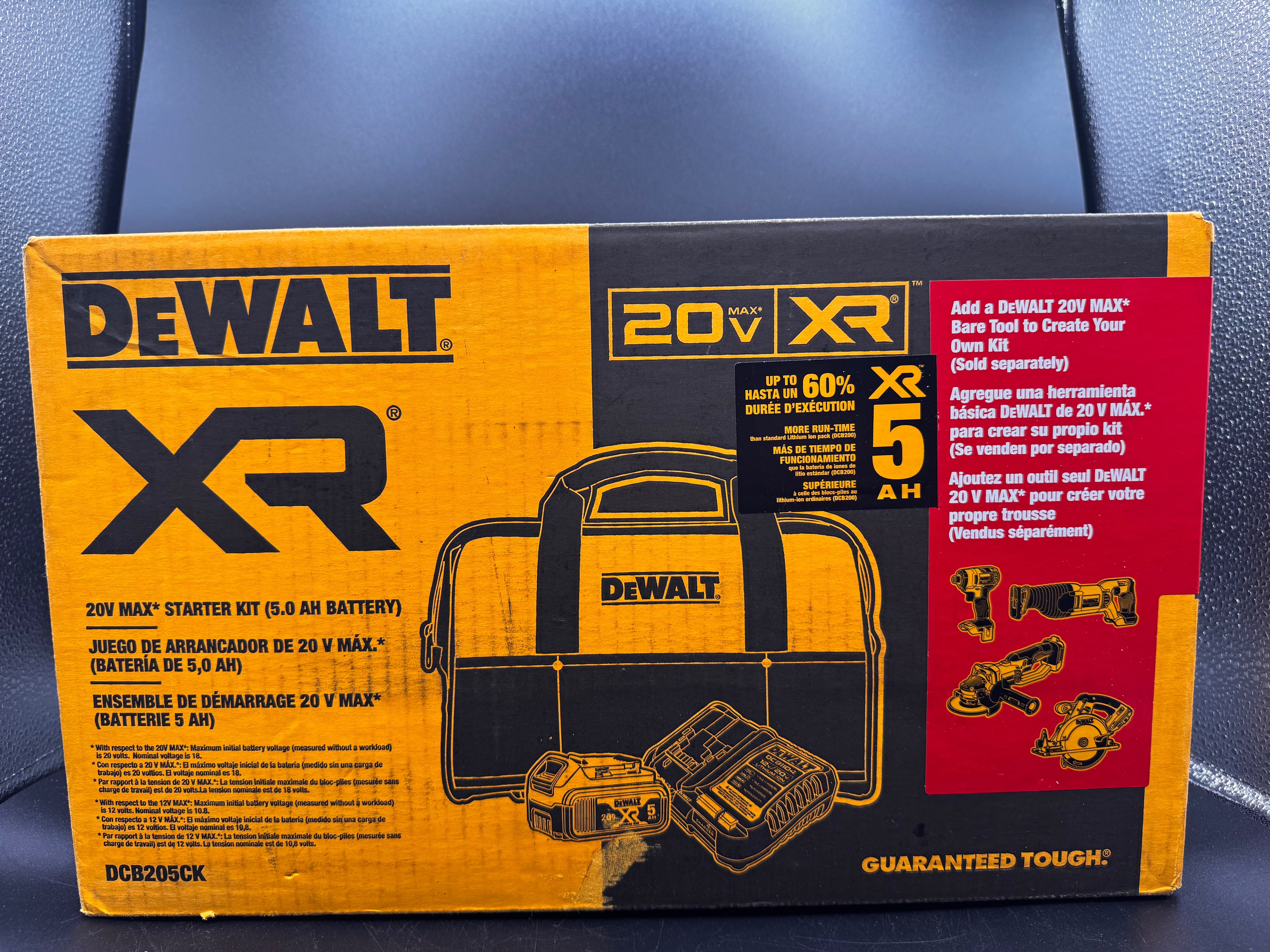 DEWALT 20-Volt MAX XR DCB205CK L-Ion 5.0Ah Battery Charger Kit with Bag...