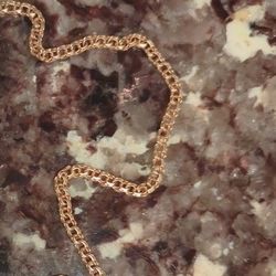 14 K  New Bismarck Flat Beautiful Gold chain, custom Made .
