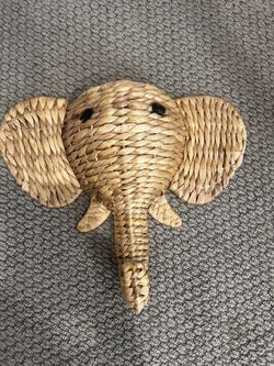 Woven Elephant Wall Decor - Safari Themed Nursery 