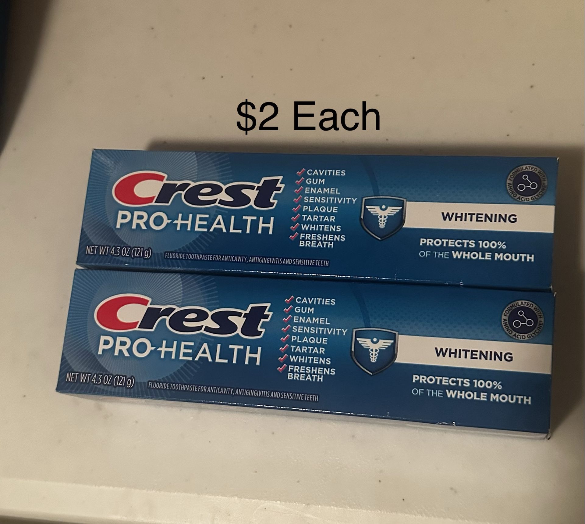 Crest Toothpaste $2 Each