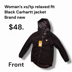 Carhartt Women's Black Relaxed Fit Jacket  Medium