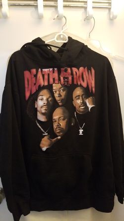 Black Death Row Hoodie Large mens 2pac Snoop Dre