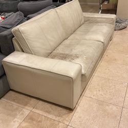 IKEA White Leather Couch  Kivik