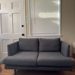 SOFACOMPANY loveseat couch grey fabric 