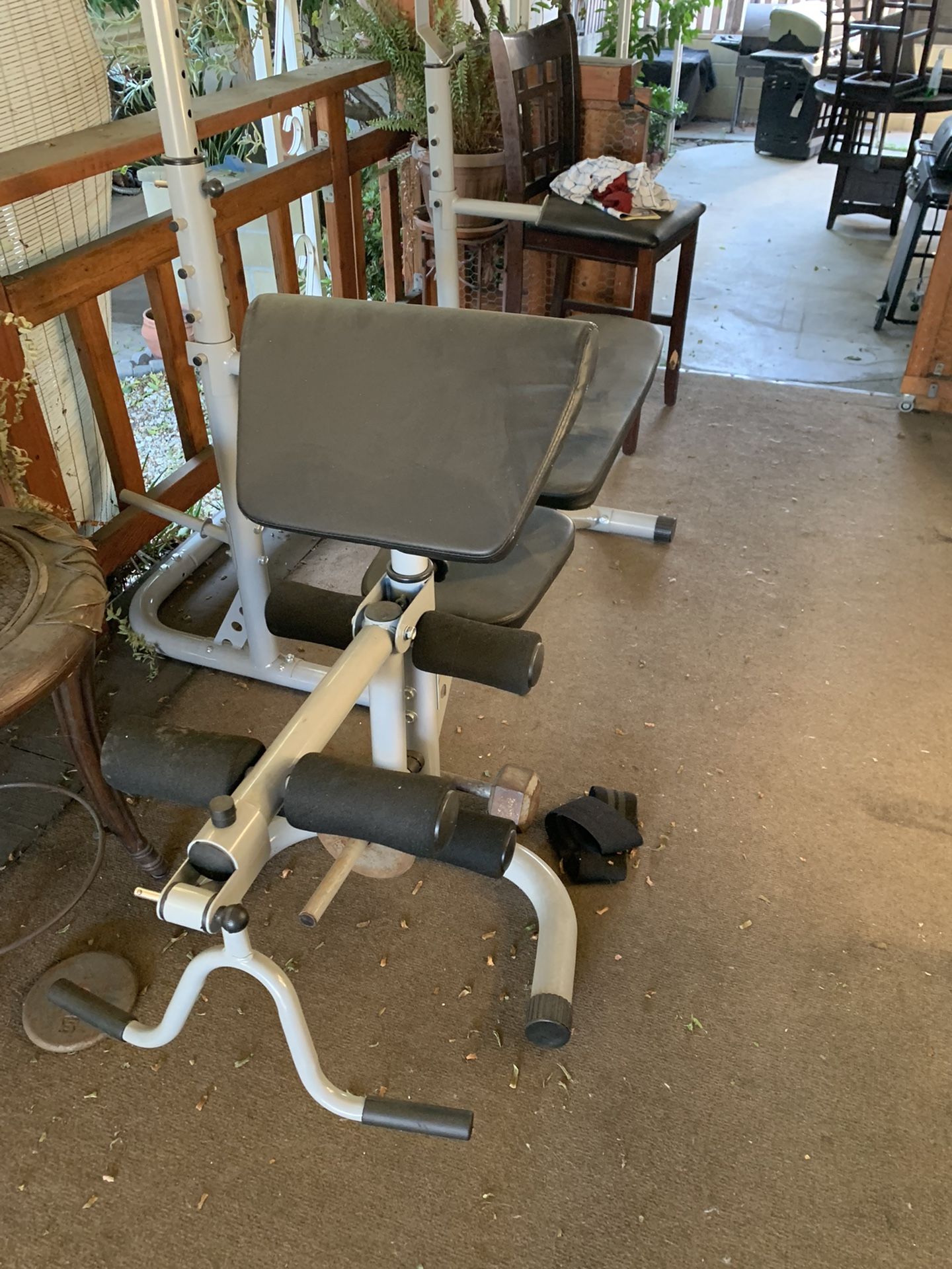 Bench Press/ Squat Rack/ Weights 