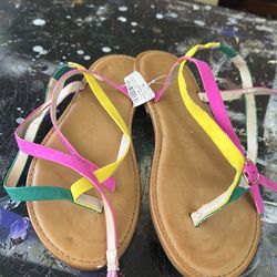 Multi color summer sandals