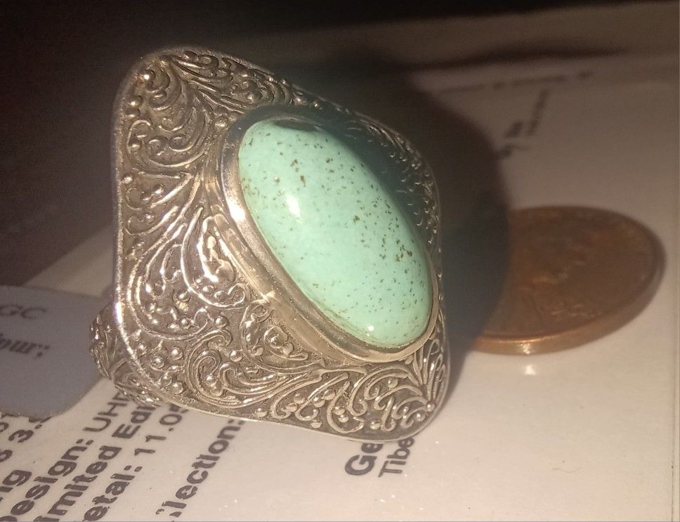 Tibetan Turquoise Silver Ring