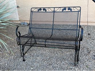 Wrought iron/metal bench glider