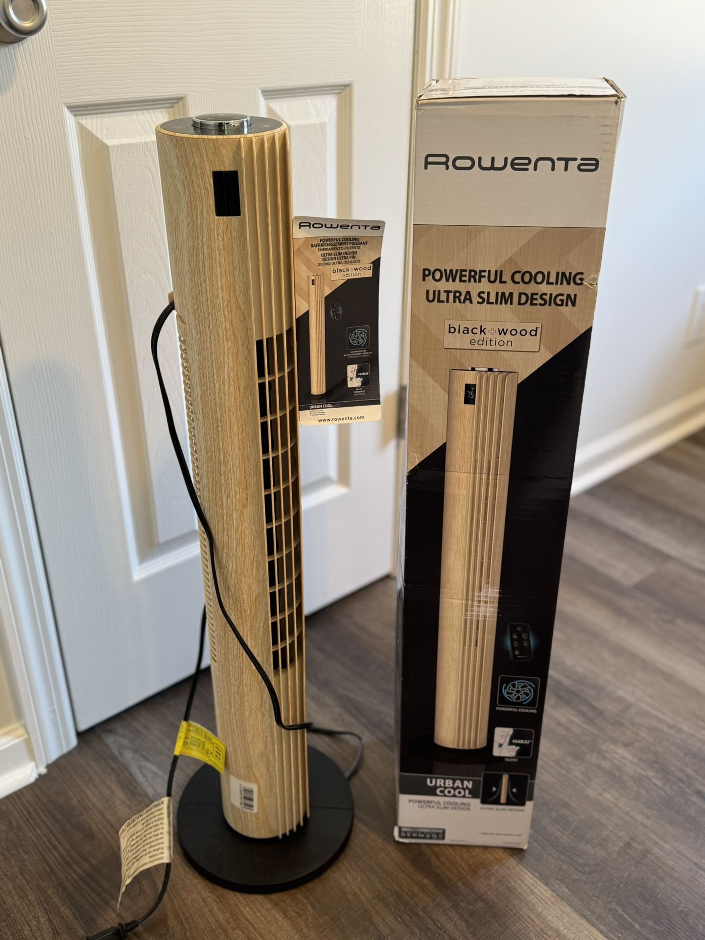 Rowenta ® Urban Cool Tower Fan Black Wood edition