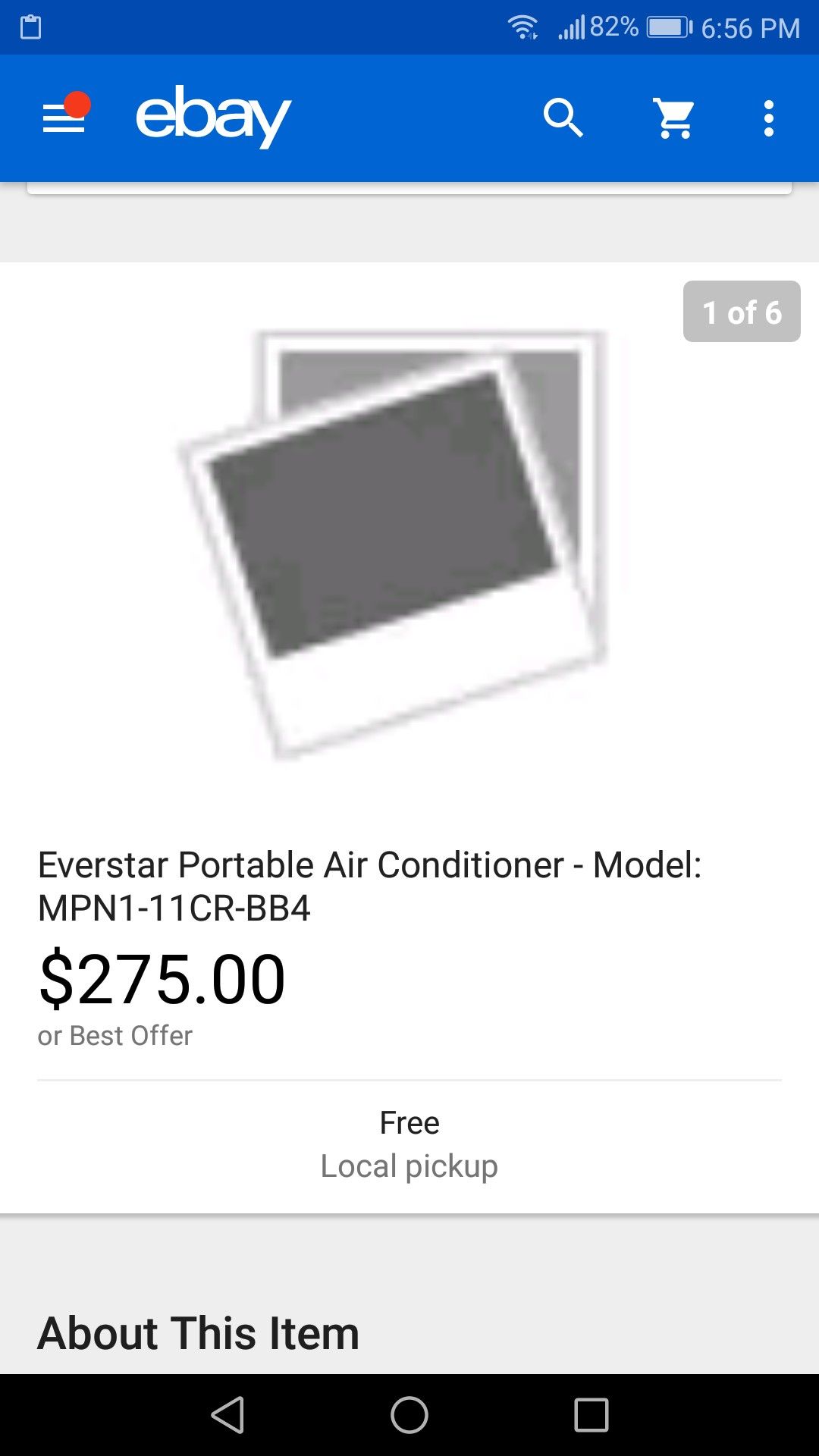 Everstar MPN111CRBB4 Portable A/C Air Conditioner Unit for Sale in