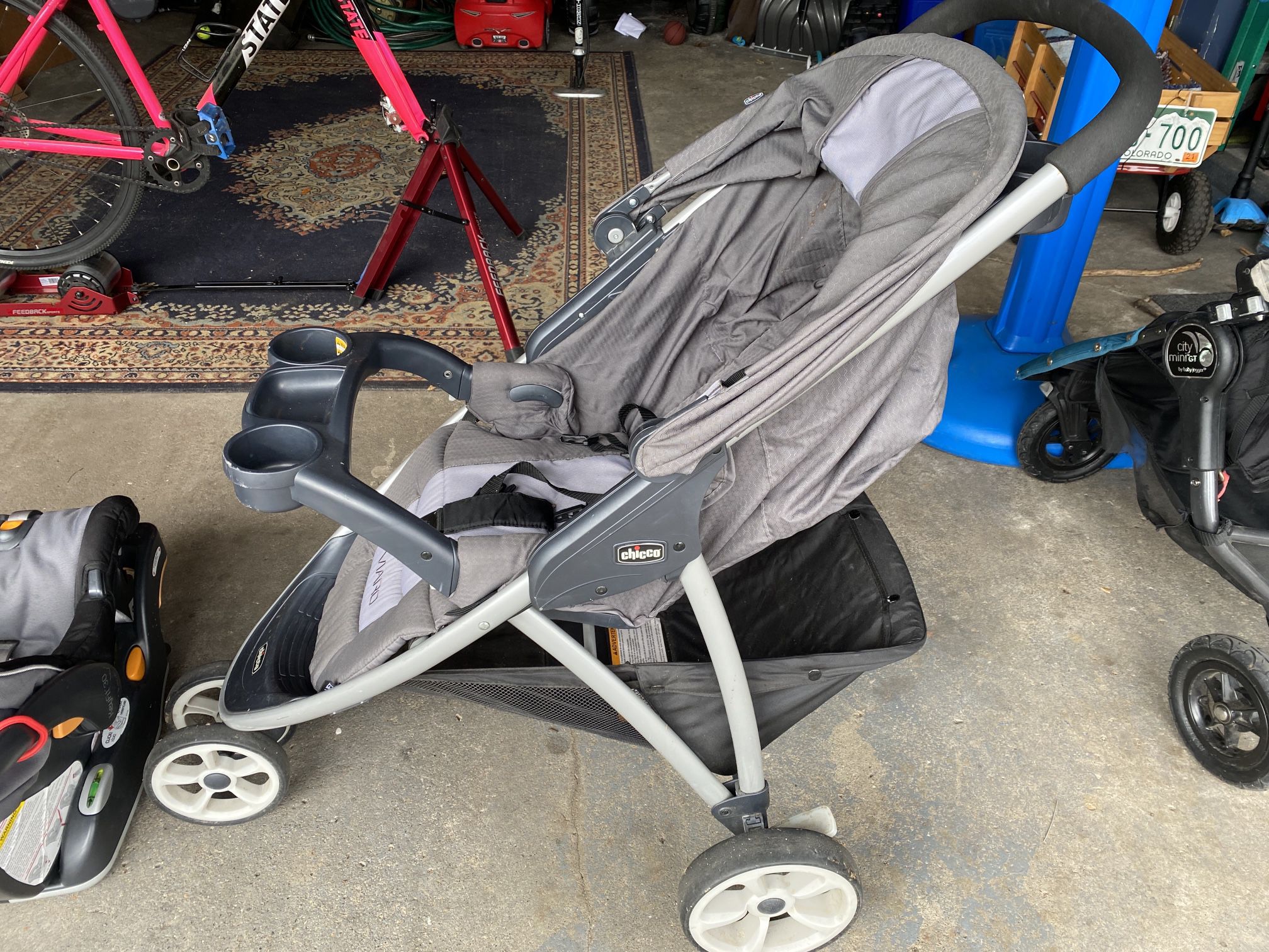 Chico car Seat + Base and stroller