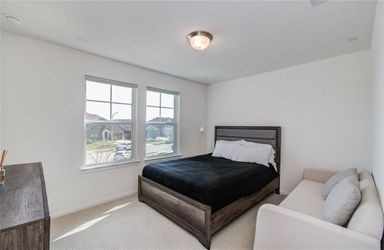 Queen bed, mattress and mirrored dresser