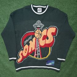 Seattle SuperSonics Knit Sweater Medium