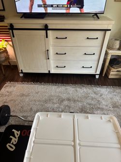 White Farmhouse Dresser/TV Standwith Drawers