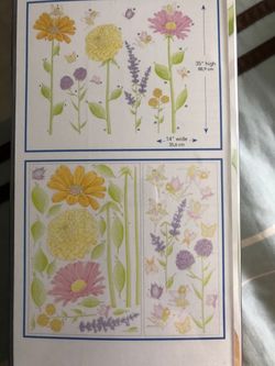 Wall Art Flower Stickers 42 count NEW