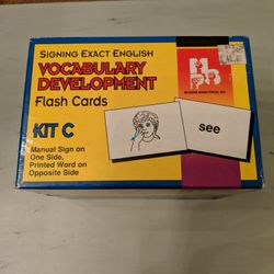 Vintage Signing Exact English Flash Cards Kit C