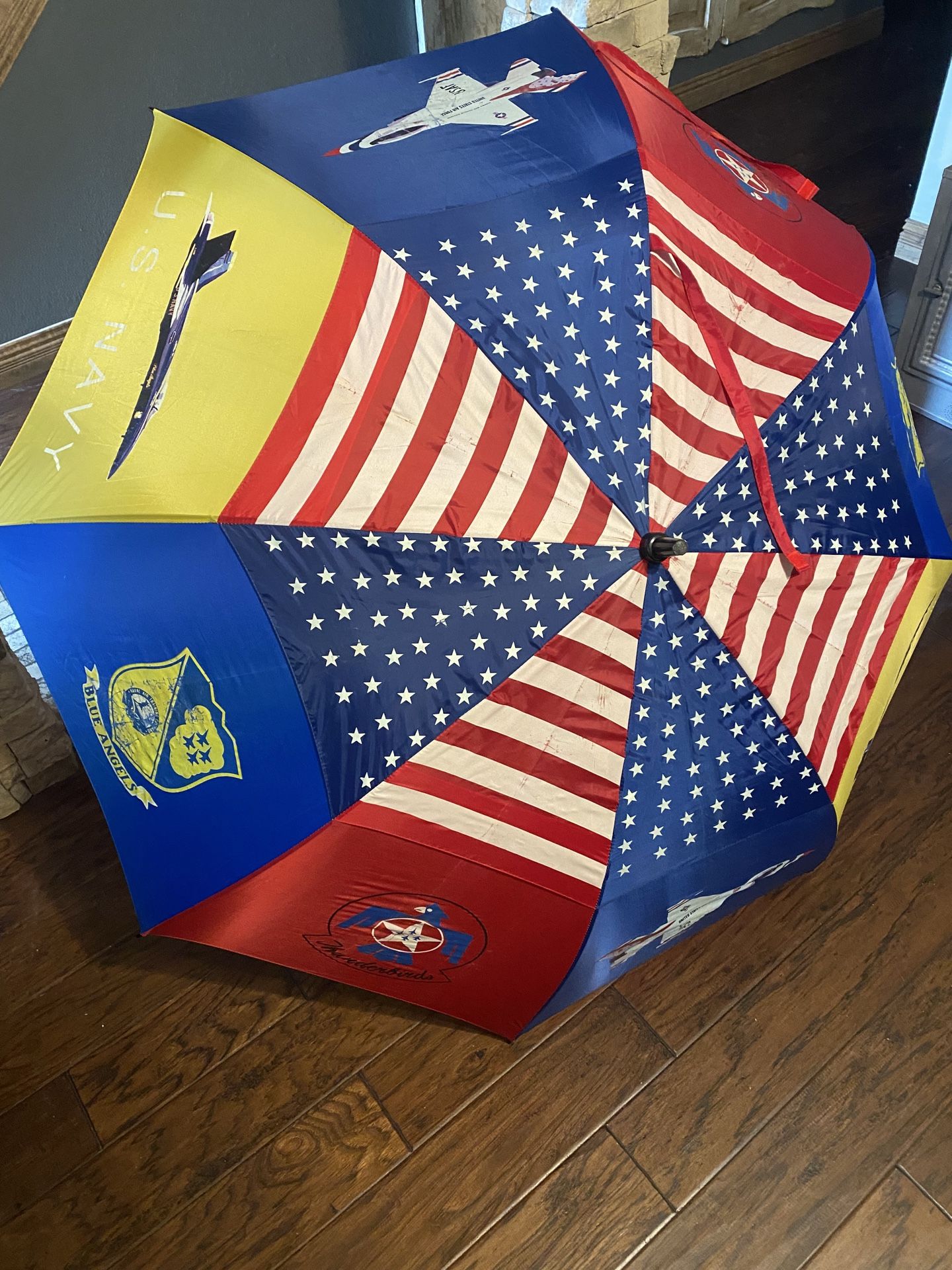 BLUE ANGELS THUNDERBIRD US NAVY AIR FORCE DOUBLE CANOPY GOLF UMBRELLA MILITARY