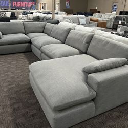 Grey Cloud Feather Sectional