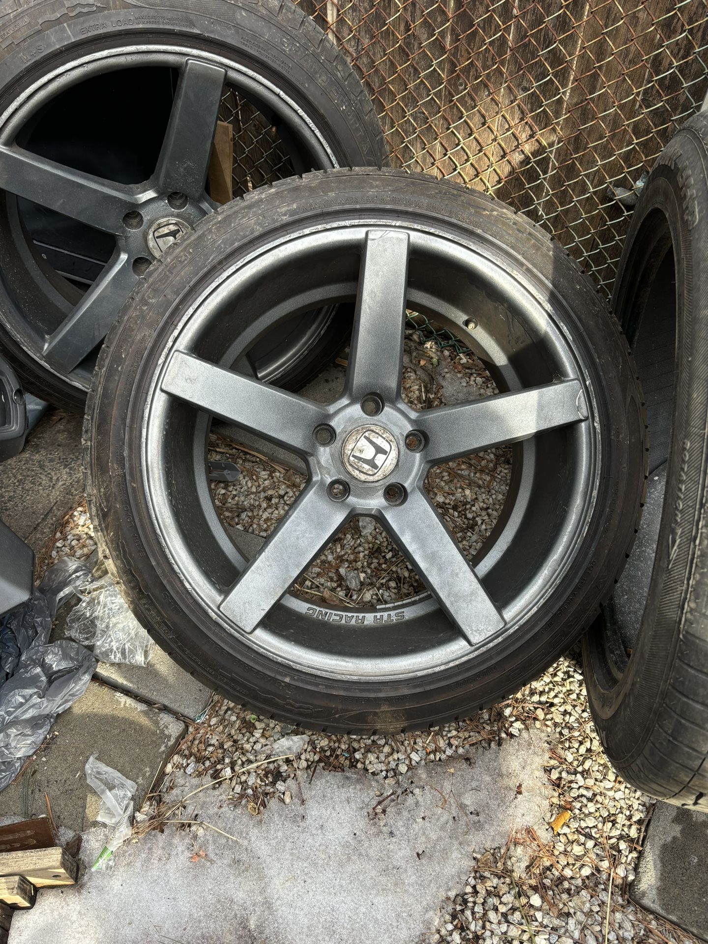 19” Inch STR racing 5 x 1 20 with three tires