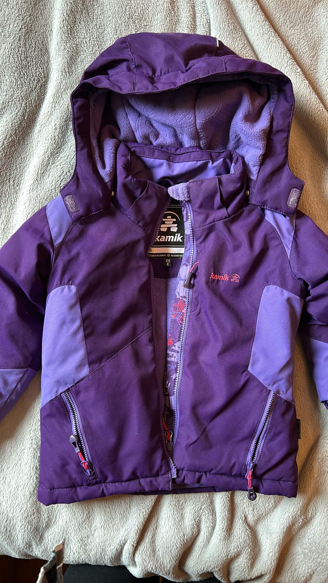 Kamik Kids Winter Ski Coat Size 4