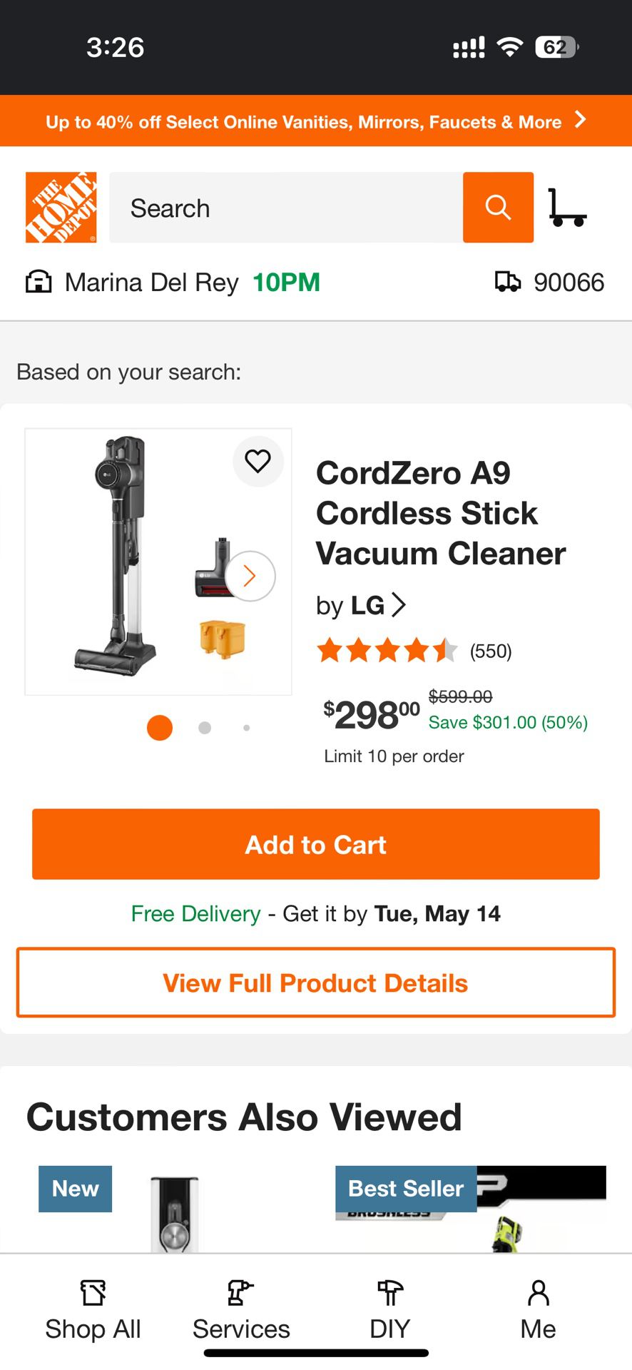Vacuum - BRAND NEW LG CordZero Cordless Vacuum