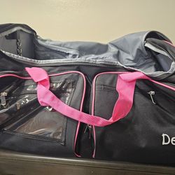 28 Dance Bag with Luggage Rack | Wheeled Upright Dance Bag, Pink and  Black